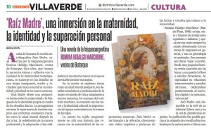 2024 Abril Recorte del periódico Distrito Villaverde Raiz madre